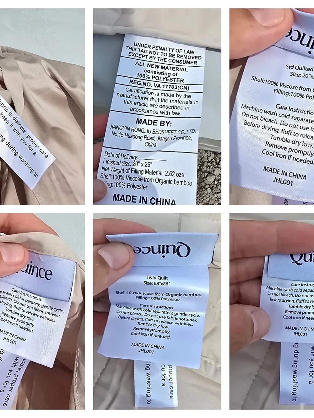 Quince Sand Quilt Box Set 100% Viscose From Orangic Bamboo *1 Standard Sham*